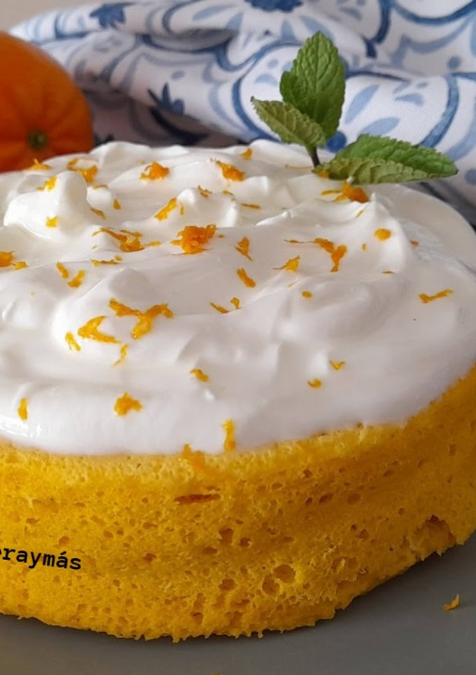Una foto de Bizcocho rápido de mandarinas -sin harina ni azúcar-