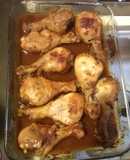 Pollo a la bbq en el horno