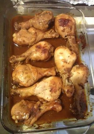 Una foto de Pollo a la bbq en el horno
