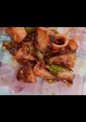 Foto resep Cumi Asam Manis (oil free, menu diet)