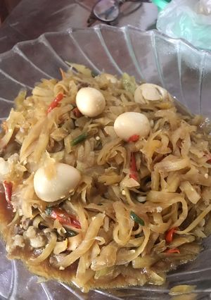 Foto resep Tumis pedas buah pepaya telur puyuh