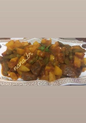 عکسی از دستور خوراک بامیه