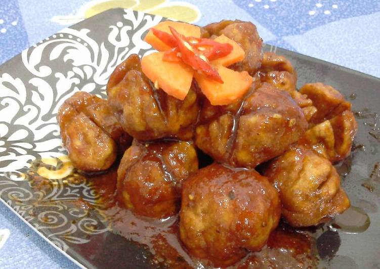 Recipe: Appetizing Bakso goreng manis pedas