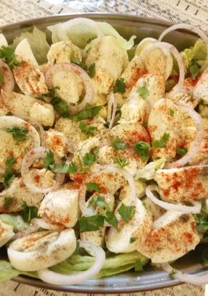 A picture of #SaladcontestBoiled Egg Salad.