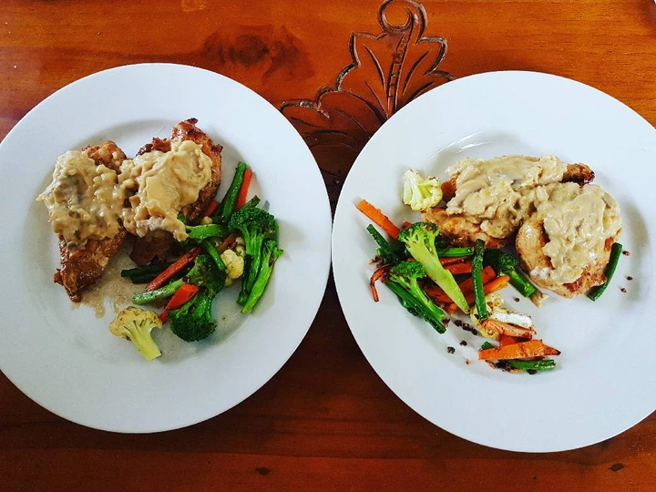 Langkah Mudah untuk Menyiapkan Resep Chicken Steak with Mushroom Sauce yang  Bikin Ketagihan Anti Ribet, Bikin Ngiler