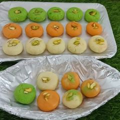 A picture of Tri colour malai peda independence day special.