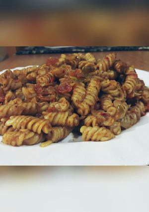 صورة لوصفة معكرونة الخضار