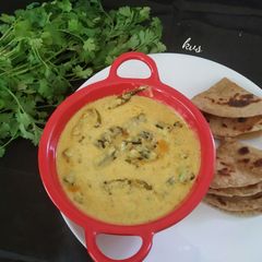A picture of Bhindi/Okra Ki Kadhi.