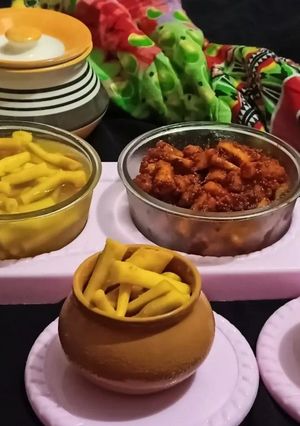 A picture of Gujrat special Garmar pickle (Coleus Roots pickle).