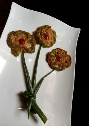 A picture of Stuffed bell pepper.