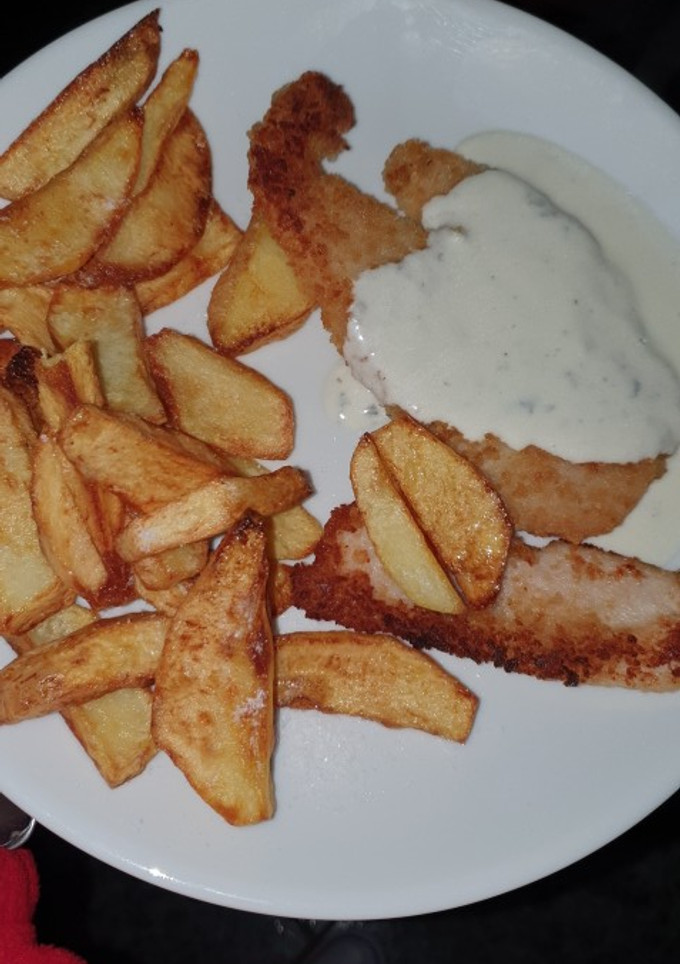 Una foto de Pechuga con salsa de roquefort