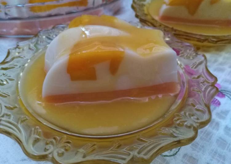 Resep Puding Mangga Susu Plus Vla Mangga Oleh Rossy Anna Oktavia Cookpad