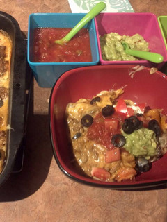 A picture of Creamy Burrito Casserole.