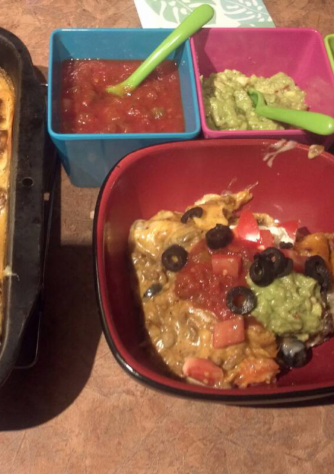 A picture of Creamy Burrito Casserole.