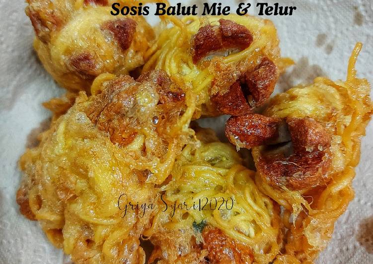 Bagaimana Membuat Sosis Balut Mie &amp; Telur, Menggugah Selera