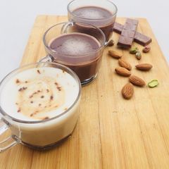 A picture of Coffee with mocca (hot chocolate coffee).