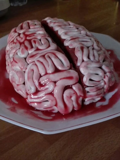 Una foto de Tarta de cerebro para Halloween