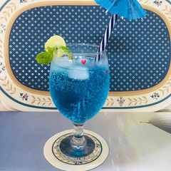 A picture of Blue soda drink.