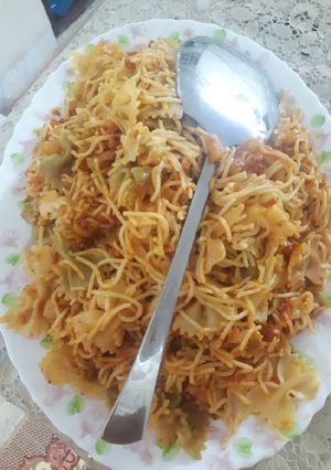 عکسی از دستور ماکارونی با سویا فوری یک ساعته