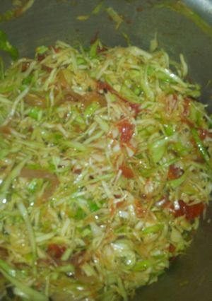 A picture of Steamed cabbage #weekely jikoni challange.