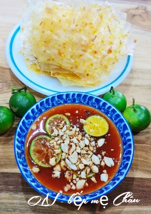 Hình của món Sốt tắc chấm bánh tráng.