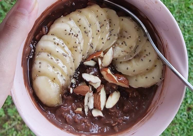 Cara memasak Chocolate Brownie Oatmeal Rendah Kalori (hanya 240 kalori) Anti Gagal
