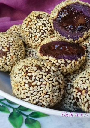 Foto resep Onde-onde coklat ubi ungu