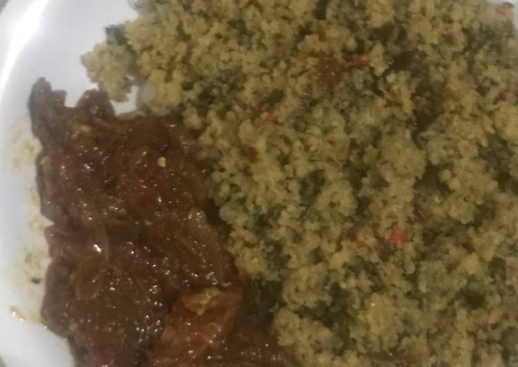 Steamed rice with beef meat sauce#kitchenhuntchallenge
