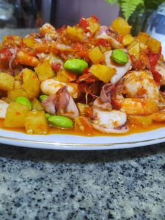 Foto resep Sambel goreng kentang udang cumi
