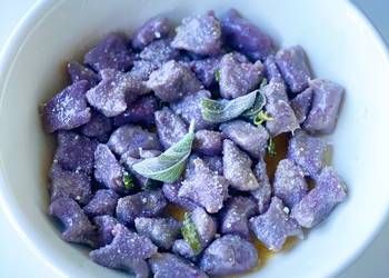 Update, Prepare Recipe Purple Sweet Potato Gnocchi with Sage Brown Butter Delicious Perfect