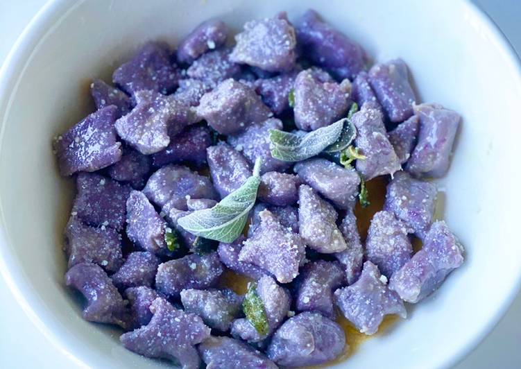 Recipe of Any-night-of-the-week Purple Sweet Potato Gnocchi with Sage Brown Butter