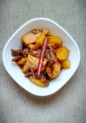 Foto resep Semur Daging Tahu Kentang