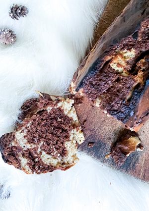 Une photo de Marbré choco-vanille Healthy