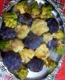 Broccoflower verde,cavolfiore viola e bianco light al forno 🥦