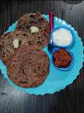 Beetroot pulp Lachha Paratha