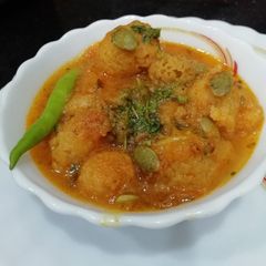 A picture of Mongra & Pumpkin seeds curry.