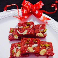 A picture of Beetroot Curd Kalakand.