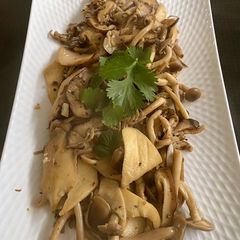 A picture of Stir Fried Exotic Mushrooms.