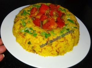 صورة لوصفة اٌرز بالبصل الطازج والكركم                               