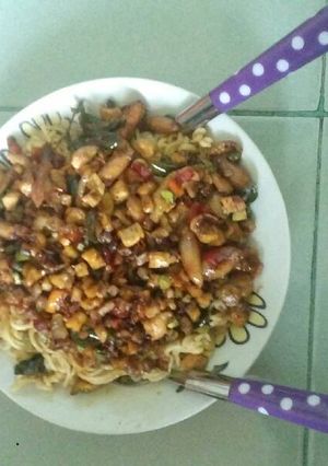 Foto resep Mie goreng komplit sehat