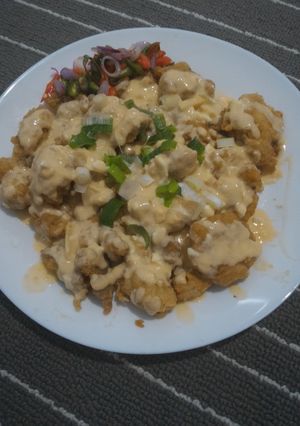 Foto resep Ayam goreng saos telur asin