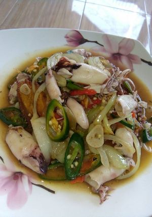 Foto resep Cumi Asin saus tiram