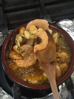 Una foto de Langostinos al pil-pil