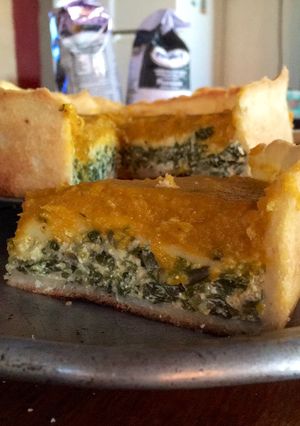 Una foto de Tarta de espinaca y zapallo