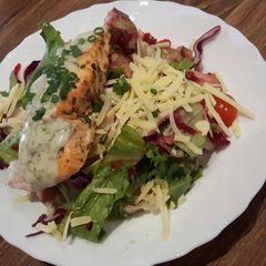 A picture of Salmon, Potato and Beetroot Salad.