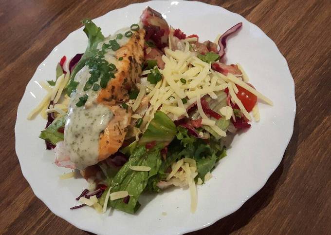 Salmon, Potato and Beetroot Salad