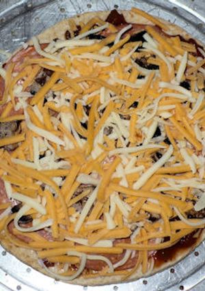 A picture of Pizza with a twist.
