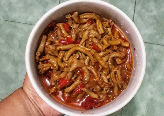 Resep Tumis usus ayam pedas yang Enak Banget