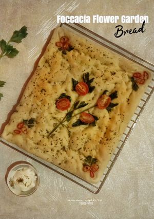 Foto resep Foccacia Flower Garden Bread