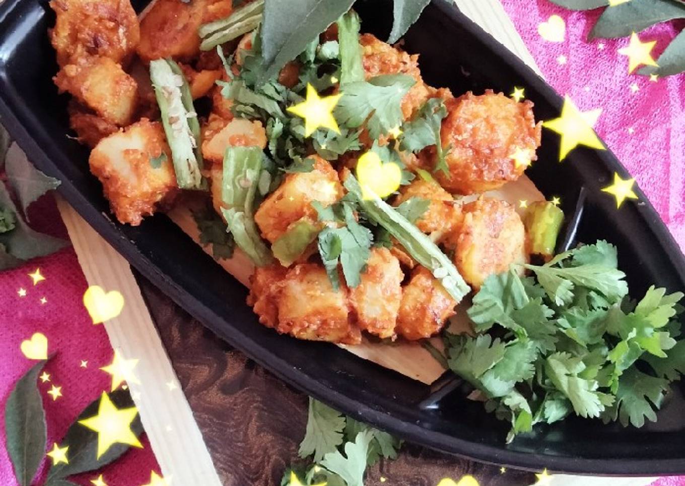 Crispy Arbi masala